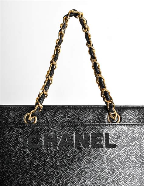 chanel vintage black caviar tote bag|Complete Guide to Collecting Vintage Chanel Bags.